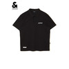 JackJones杰克琼斯男3M反光字母印花纯棉POLO-SHIRTT恤衫222206038 E40黑色 商品缩略图3