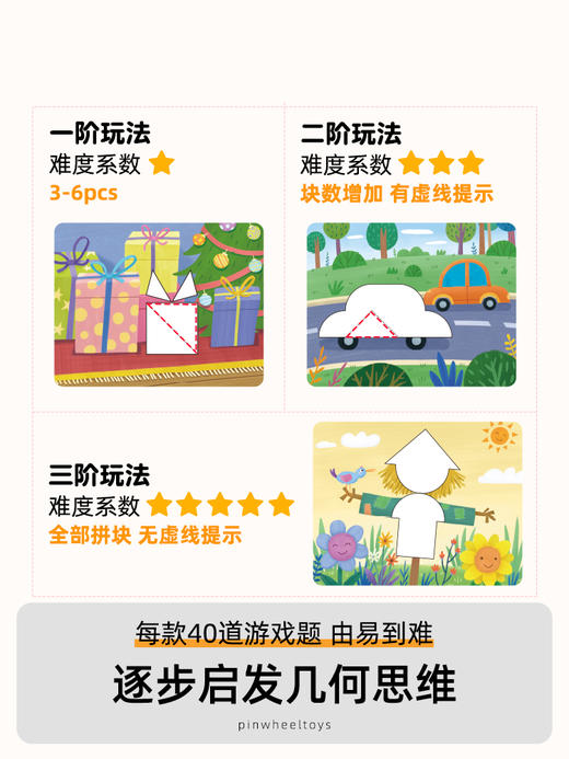 Pinwheel 磁性七巧板智力拼图小学生磁力贴儿童益智玩具幼儿园3岁 商品图2