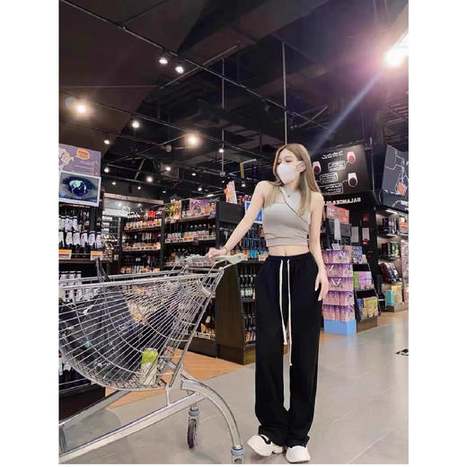 【49.9选2】透气亲肤冰爽柚汁直筒阔腿裤均码（80~160斤）（非质量问题不退不换） 商品图5