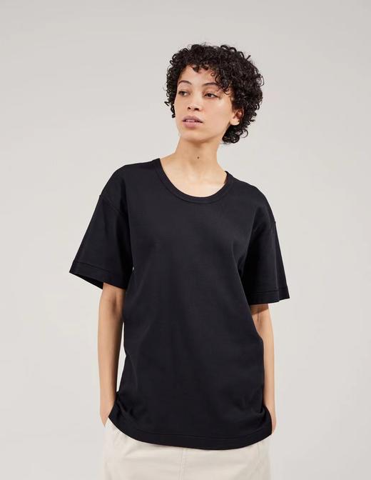 MHL  奶白色/黑色低圆领短袖T恤 商品图0