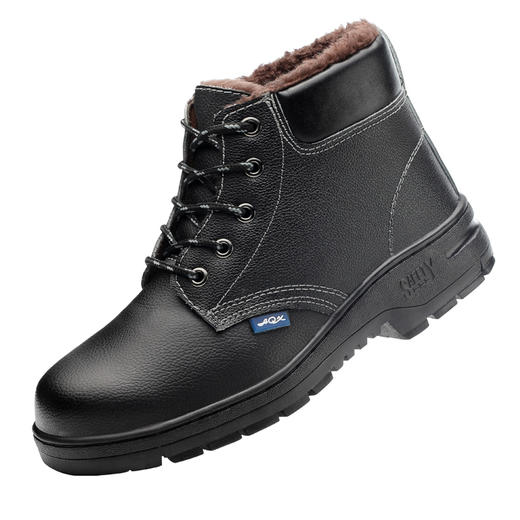 冬季加绒劳保鞋男高帮加绒LA认证钢包头钢板防砸安全防护工作鞋 商品图3