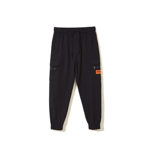 JackJones杰克琼斯春男潮天丝弹性莱卡组合带盖贴袋合体束脚休闲裤222214002 E42黑色 商品图3