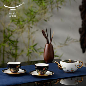 【国瓷·永丰源】石榴家园6头陶瓷茶具 中式茶杯套装 轻奢礼品