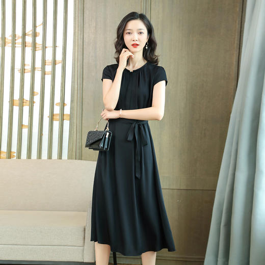 LSy2026 重磅真丝连衣裙2020新款夏年轻款高端杭州桑蚕丝绸中长裙子 商品图2