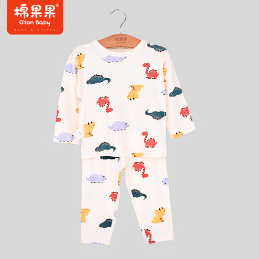 商场同款棉果果秋季新款加厚兰精莫代尔套头套装两件套秋衣秋裤家居服男童柔软M311302422548 商品图8