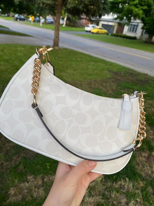 Coach蔻驰新款冰川白腋下包Teri  真的绝! ! 这也太适合夏天了叭! ! 不挑高矮胖瘦，配得上所有美女子~ 商品图4