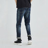 JackJones杰克琼斯春男士修身棉弹做旧猫须水洗牛仔九分裤222132035 F40中牛仔蓝 商品缩略图1