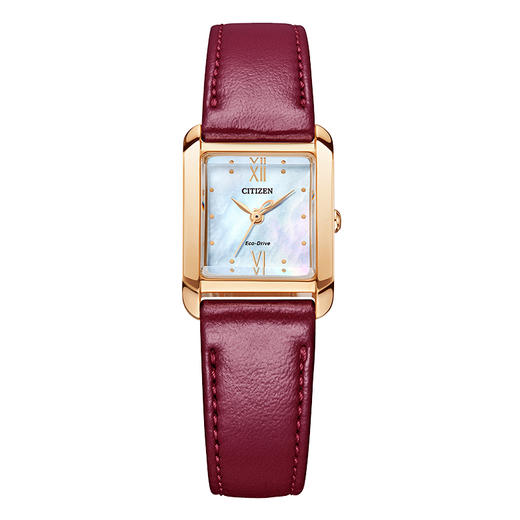 西铁城日本官方正品2022年夏季新品小方块光动能女士手表EW5593-64D 商品图2