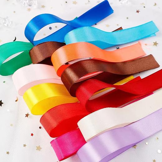 1cm2.5cm4cm彩带丝带礼盒包装绸带结婚红色织带蝴蝶结缎带鲜花束布条手工1卷22m 商品图4