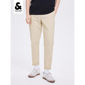 JackJones杰克琼斯夏男百搭简约舒适亲肤拉链门襟时尚都市休闲裤子222214004 C13浅沙色
