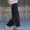 2022夏季中式盘扣开叉长款修身半身裙J220468 商品缩略图0