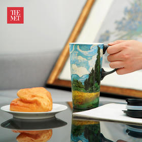 大都会艺术博物馆梵高大师系列麦田与柏树陶瓷高款马克杯饮水杯