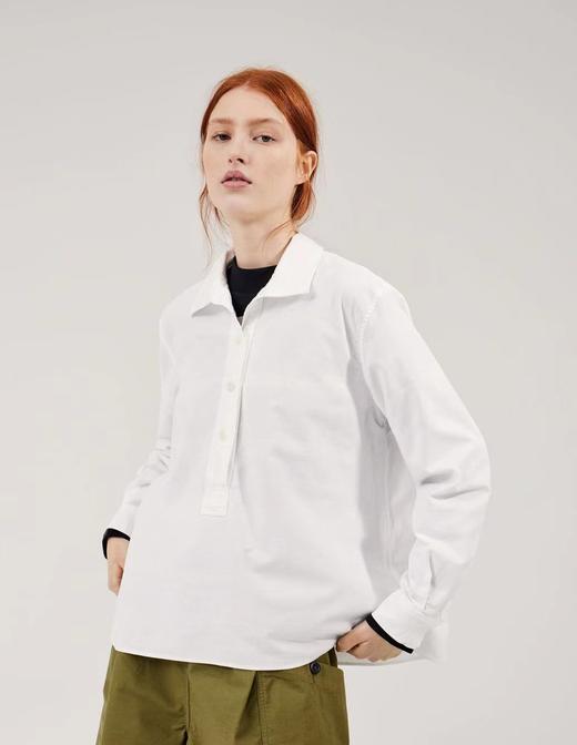 MHL  卡其绿/白色织纹套头长袖衬衫 商品图4