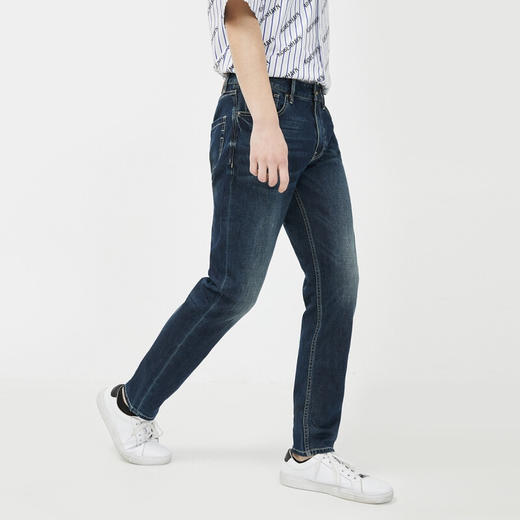 JackJones杰克琼斯春夏男士潮百搭弹力舒适修身牛仔裤子222132046 D40深牛仔蓝 商品图0