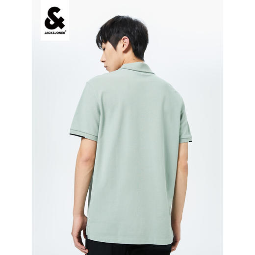 JackJones杰克琼斯夏男商务休闲撞色百搭通勤POLO-SHIRT222206075 薄荷绿-C63 商品图1