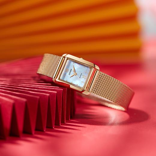 西铁城日本官方正品2022年夏季新品小方块光动能女士手表EW5593-64D 商品图9