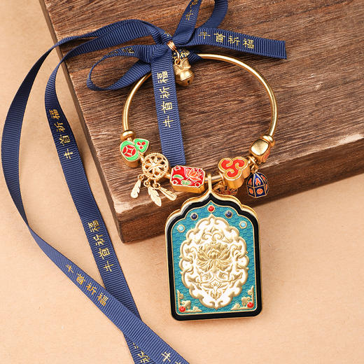 牛首山文创福路禅心嘎乌盒车挂件车内汽车挂饰平安吊坠父亲节礼物 商品图2