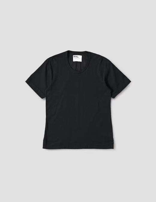 MHL  奶白色/黑色低圆领短袖T恤 商品图1