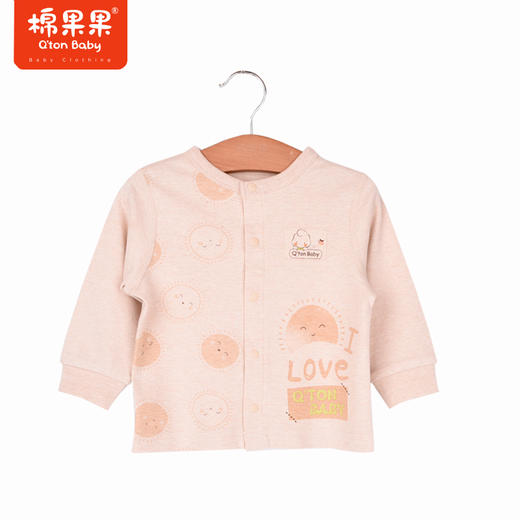 商场同款棉果果秋季新款彩棉纯棉舒适透气对开T恤男女童M301141122413 商品图0