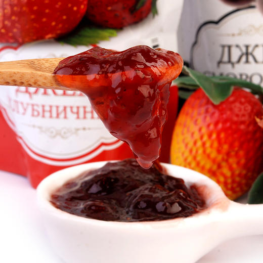 【中欧班列精选】俄罗斯进口天然果酱蓝莓草莓混合味多口味佐餐面包酱无添加300g 商品图9