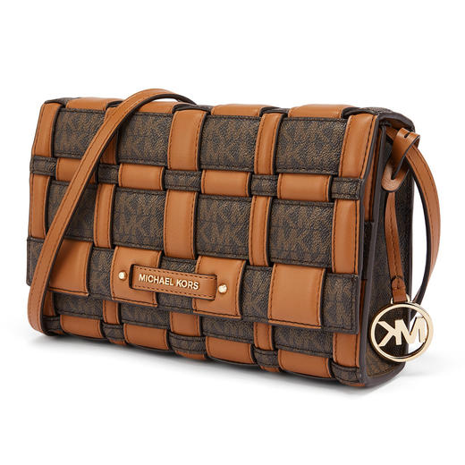 MICHAEL KORS 迈克科尔斯 MK 女士编织单肩斜挎包 棕色 32T1G2IC7B 252 商品图1