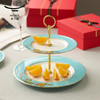 【国瓷·永丰源】西湖蓝双层点心蛋糕盘 下午茶糖果水果陶瓷托盘 商品缩略图2