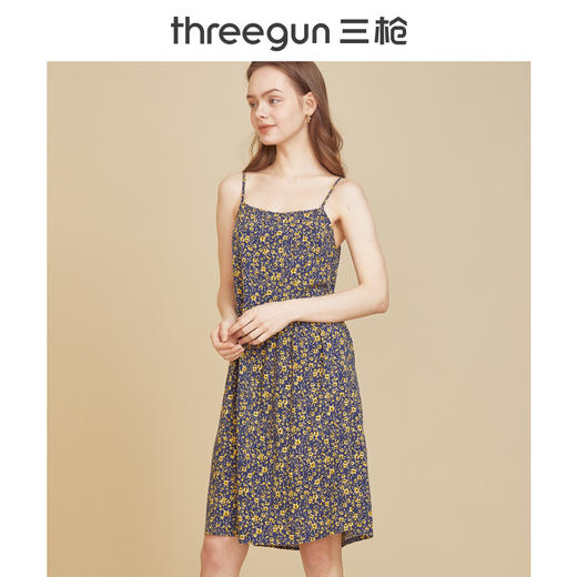 Threegun三枪 【垂棉】女士吊带裙家居睡裙-70402A911 商品图1