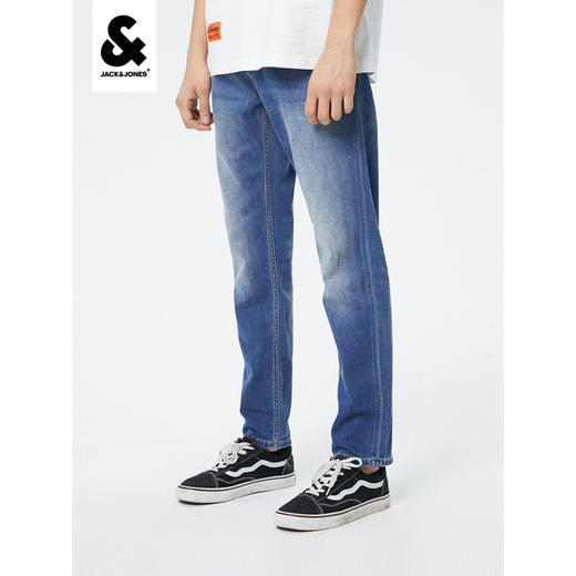 JackJones杰克琼斯男潮流高街简约基础百搭凉爽coolmax面料牛仔裤222232072 E42中牛仔蓝 商品图0