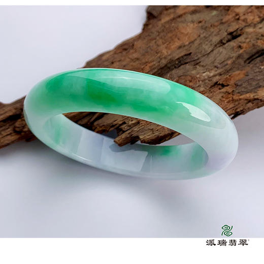 派瑞翡翠 翡翠手镯 糯种 绿色 商品图4