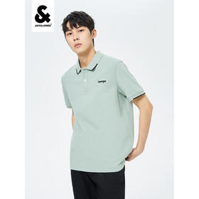 JackJones杰克琼斯夏男商务休闲撞色百搭通勤POLO-SHIRT222206075 薄荷绿-C63