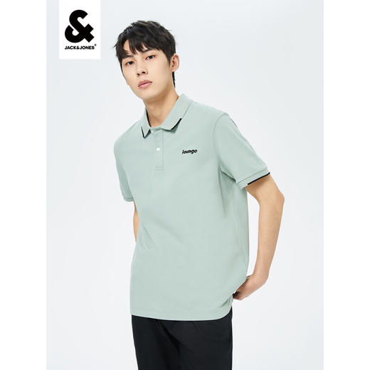 JackJones杰克琼斯夏男商务休闲撞色百搭通勤POLO-SHIRT222206075 薄荷绿-C63 商品图0