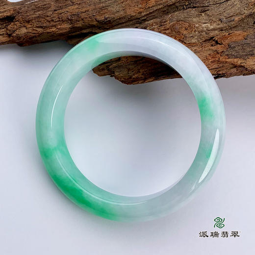 派瑞翡翠 翡翠手镯 糯种 绿色 商品图2