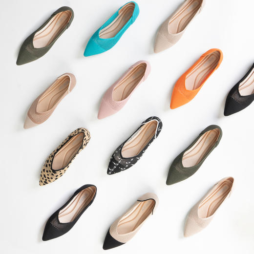 REREJOY2022新款飞织镂空王妃鞋平跟QC6367，高跟QC6368 商品图0