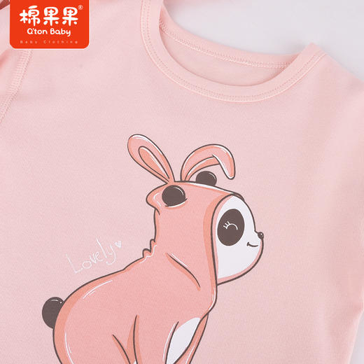 商场同款棉果果秋季新款纯棉舒适透气套头套装两件套女童秋衣秋裤家居服M321302222408 商品图4