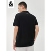 JackJones杰克琼斯夏男商务休闲刺绣图案百搭POLO-SHIRT短袖衫222206087 E40黑色 商品缩略图1