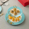 【国瓷·永丰源】西湖蓝双层点心蛋糕盘 下午茶糖果水果陶瓷托盘 商品缩略图0
