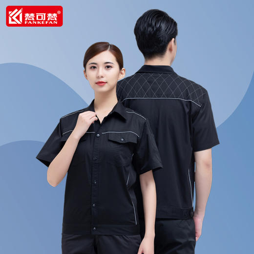夏季薄款耐磨工作服汽修车间厂服工服上衣耐磨物流搬运劳保工装 商品图4