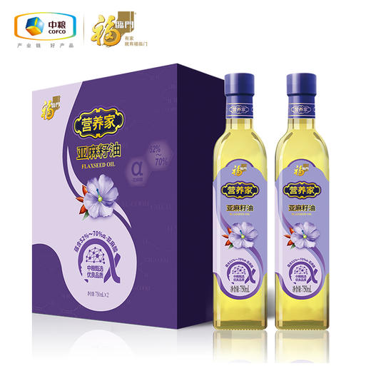 福临门营养家亚麻籽油（礼盒装）750ml*2 商品图2