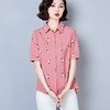 MZ802602 气质通勤宽松洋气短袖衬衫百搭棉麻上衣 商品缩略图4