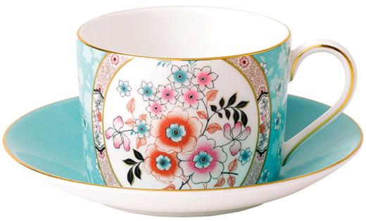 【团购展示】WEDGWOOD漫游美境山茶花之恋杯碟组+原味茶罐礼盒 商品图1