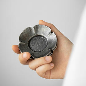 茶家吉橙杯托复古杯垫铁环茶日式杯托茶道配件隔热垫