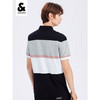 杰克琼斯POLO-SHIRT秋男士装短袖条纹复古休闲翻领222206001 E40黑色 商品缩略图1