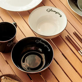 伯希和露营搪瓷碗盘户外野营厨房餐具装备野外野炊便携餐盘餐碗 116207132