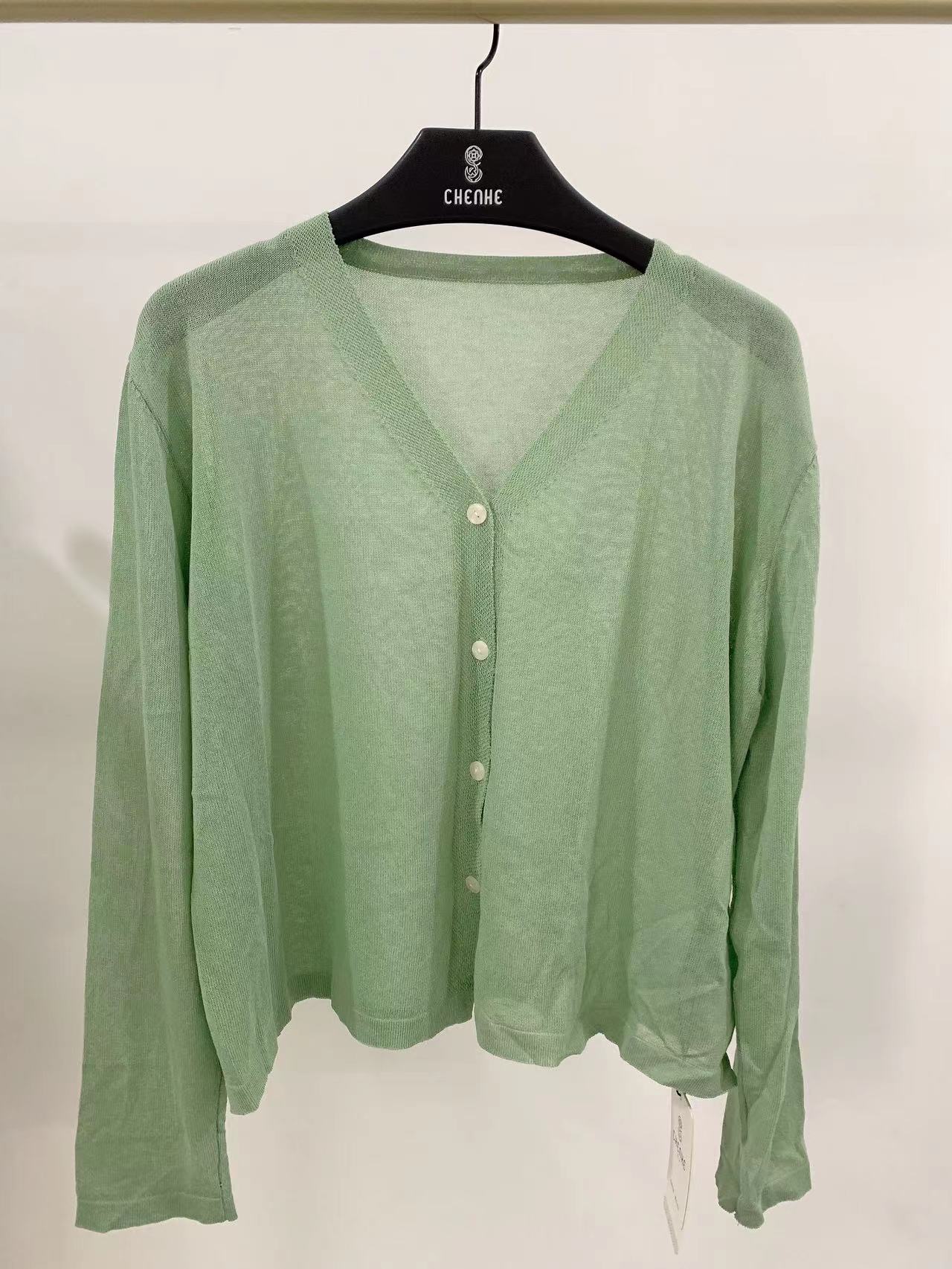 【热销】臣禾春夏【一衣三穿】宽松【百搭空调衫】防晒针织V领开衫外套S211010522【现货】