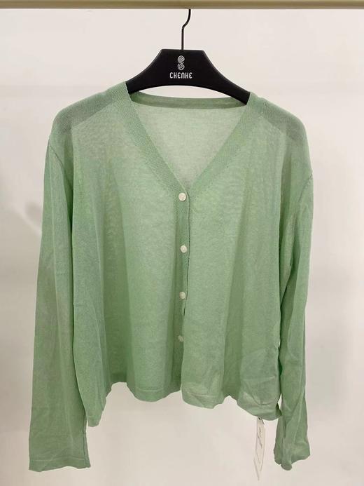 【热销】臣禾春夏【一衣三穿】宽松【百搭空调衫】防晒针织V领开衫外套S211010522【现货】 商品图0