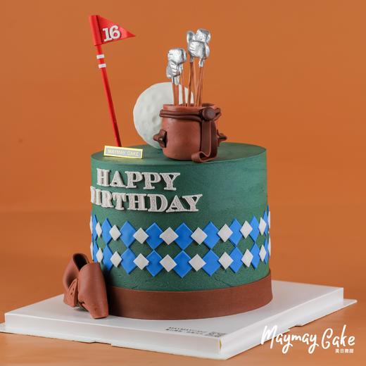 D4140【定制款·提前三天预定】“翻糖工艺·男士高尔夫球蛋糕”（送爸爸  老公 领导 上司） 商品图0