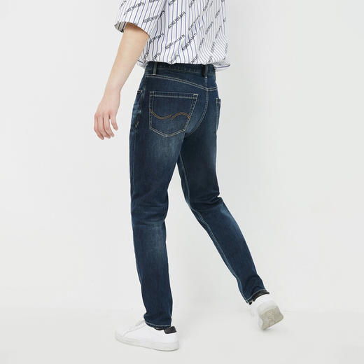 JackJones杰克琼斯春夏男士潮百搭弹力舒适修身牛仔裤子222132046 D40深牛仔蓝 商品图1