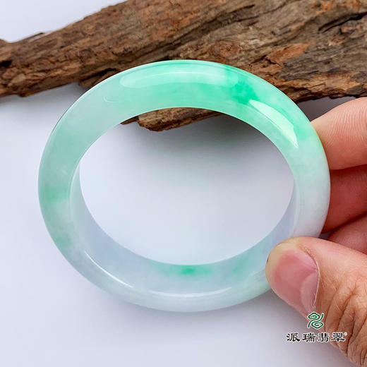 派瑞翡翠 翡翠手镯 糯种 绿色 商品图1