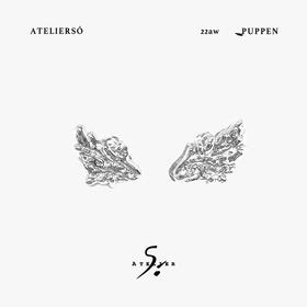 ATELIERSO 22AW翅膀系列 纹理翅膀耳钉