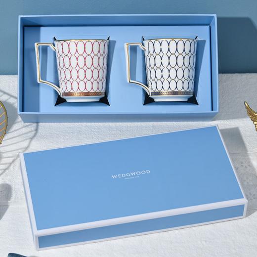 【团购展示】WEDGWOOD金粉年华马克杯蓝色+粉色马克杯对杯礼盒 商品图1